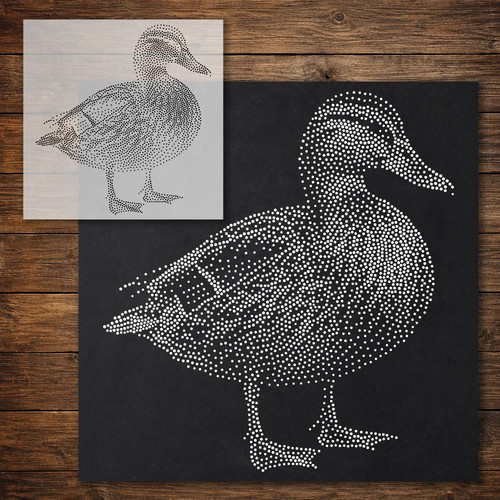 Mallard duck stipple - mallard,