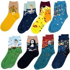 Novelty Art Fun socks women cotton - van Gogh Monet Mona Lisa Scream - UK Stock