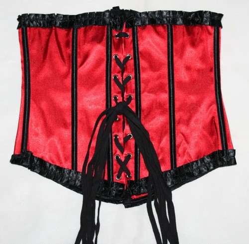 Red heavy satin under - under, bust