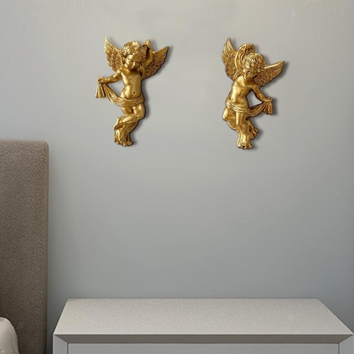 Pair cherub angel - 1, statue