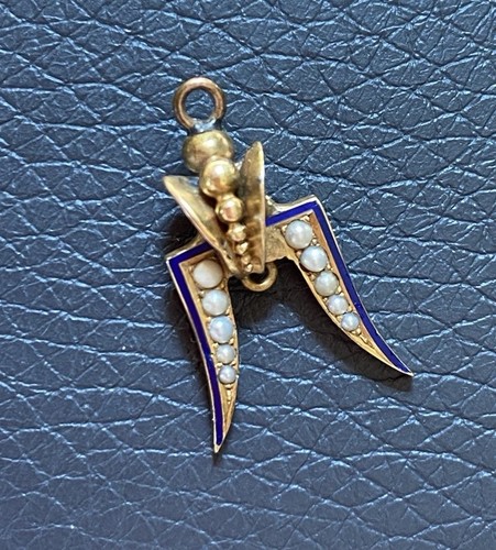 Antique yellow metal blue - metal,