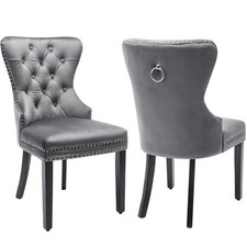 Set of 2 Velvet Upholstered