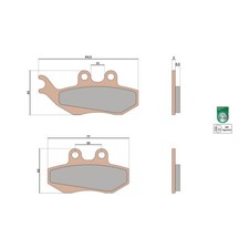 Malossi brake pads MHR SYNT for Aprilia 50 Tuono 2003-2004
