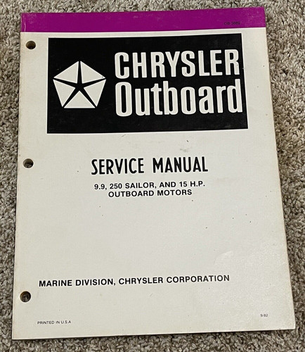 Chrysler outboard service - chrysler,