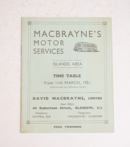 Bus coach timetable macbraynes - bus,