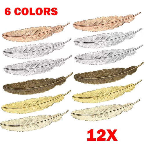 12pack metal feather - 12pack, bookmarks