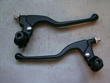 NEW BLACK PAIR BRAKE CLUTCH LEVERS TRIALS OSSA BULTACO MONTESA SWM FANTIC BSA 
