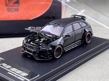 AL DCM 1:64 Black RS6 2NCS Wagon Widebody Kit Sports Model Diecast Collect Car