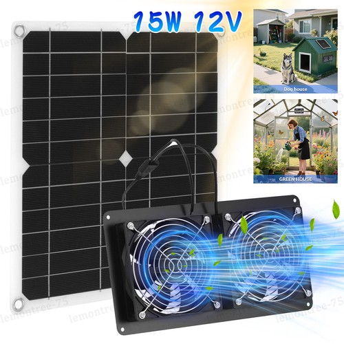 Solar panel fan kit - panel, exhaust