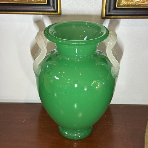 Steuben green jade art - steuben, glass