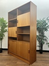 DANISH midcentury shelves & wall cabinet MCM teak veneer