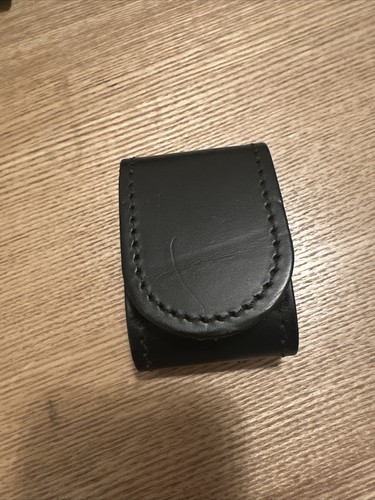Police black leather - ex, belt