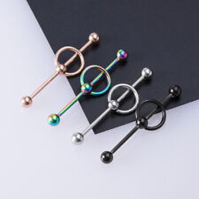 Stainless Steel Industrial Scaffold Ear Piercing Ear Bar Barbell 1.6mm 38mm