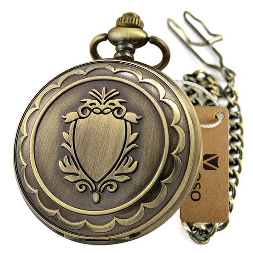 Bronze mechanical pocket watch - bronze,