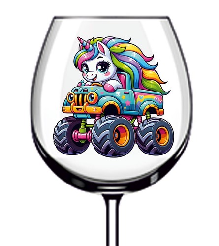 12x colourful unicorn monster - colourful,