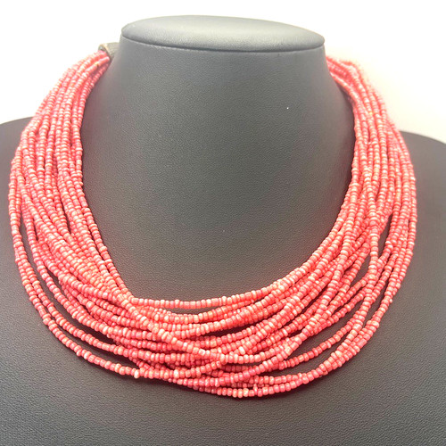 Vintage multi strand coral - multi,