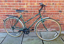 Vintage Retro 1994 Women's Ladies Green Raleigh Classic Pioneer City Bike