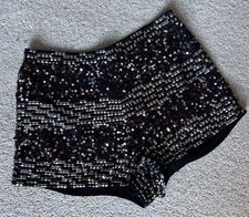 Topshop Sequin Black Silver