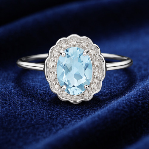 Aquamarine and diamond - and,
