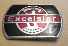 Excelsior Motorcycles Vintage Enamel Badge Black & Red Enamel (45)