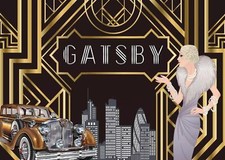 Roaring 20s Backdrop The Great Gatsby Photo Background Retro Party Decor Banner