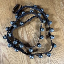 Antique Sleigh Bells Horse Harness Leather 29 Carriage Bell Christmas 85"