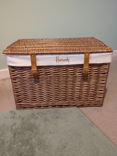 Harrods wicker hamper - wicker, storage