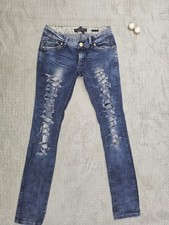 Simply Chic Limited Edition Denim Art Womens Rip Style Jeans Size S