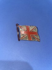 Vintage Union Jack Light Metal Pin Badge Lapel Collectible