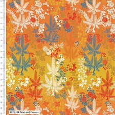 Japan cotton fabric - japan, sakura