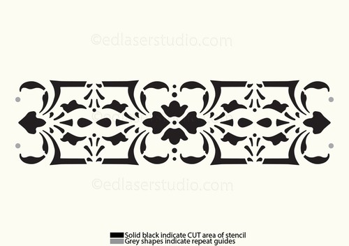 Border stencil lace - stencil, paint
