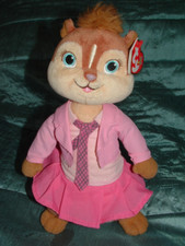 ALVIN AND THE CHIPMUNK LARGE 10" BRITTANY  PLUSH BEANIE SOFT TOY 2010 TAGGED