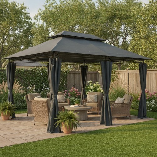 Garden gazebo 3x4m - gazebo, metal