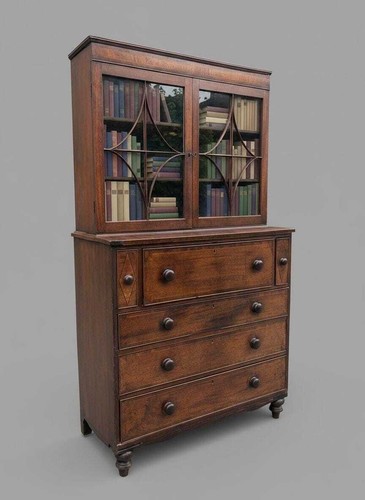 Georgian mahogany secretaire - georgian,