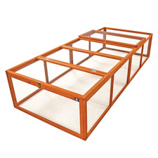 8FT WOODEN PET RUN OUTDOOR ENCLOSURE FOR SMALL ANIMAL RABBIT TORTOISE FERRET XL