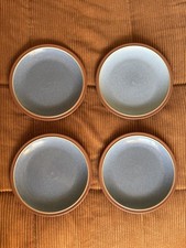 Denby Juice 4 x Side Plates Blue & Berry Red Rare Discontinued Collectibles