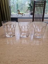 Set Of 3 Three Waterford Sheila Tumblers Old Fashioned  Cut Crystal Glasses