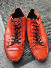Mens Unique Red Leather Shoes From Japan size 9 Rare