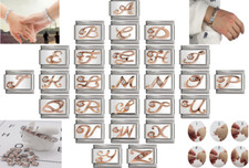 Italian Charm Bracelet Letters 9mm In Rose Gold Colour Bracelets