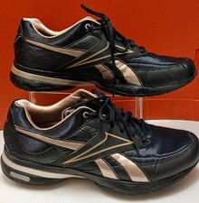 Womens REEBOK EasyTone Reenew sneakers ibn black & gold UK8 - CG E12