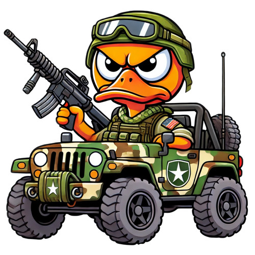 Army rubber ducky - military, off