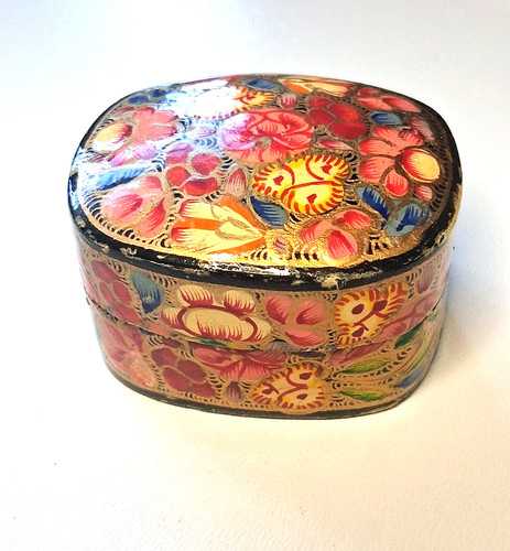 Papier mache asian trinket - asian,