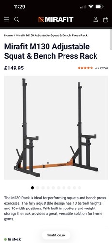 Mirafit adjustable squat - mirafit,