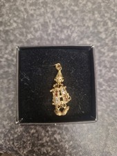 9ct Gold Multi Gem Movable Clown Necklace Pendant Fully Hallmarked & Boxed