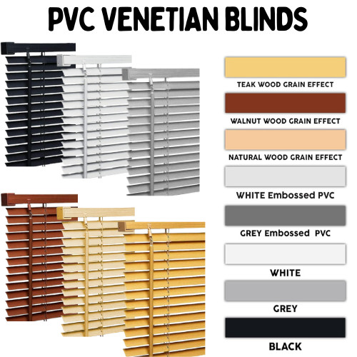 Pvc venetian blind - blind/wood, grain