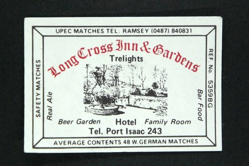 Matchbox label pub long - pub,