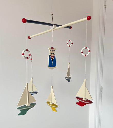 Vintage style wooden nautical - style,