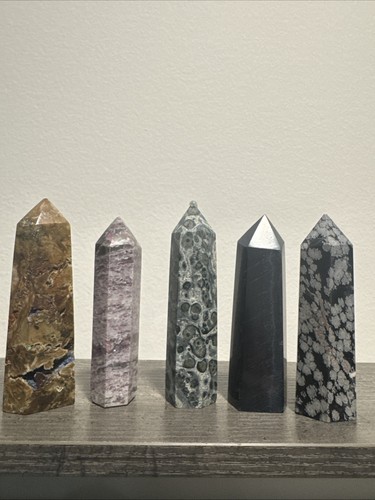 Five piece crystal tower - tower, set