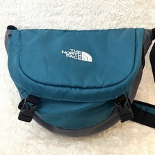 The North Face Large Crossbody Bag Adjust Padded Shoulder Strap Teal Black 12”