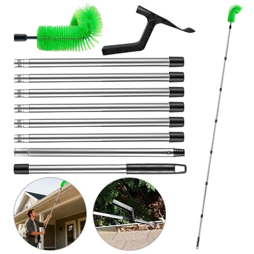 Telescopic gutter cleaner with - gutter,